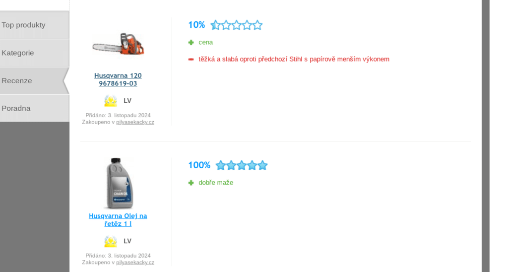 Husqvarna recenze